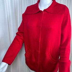 Karen Scott Vibrant Red Women's Cardigan
